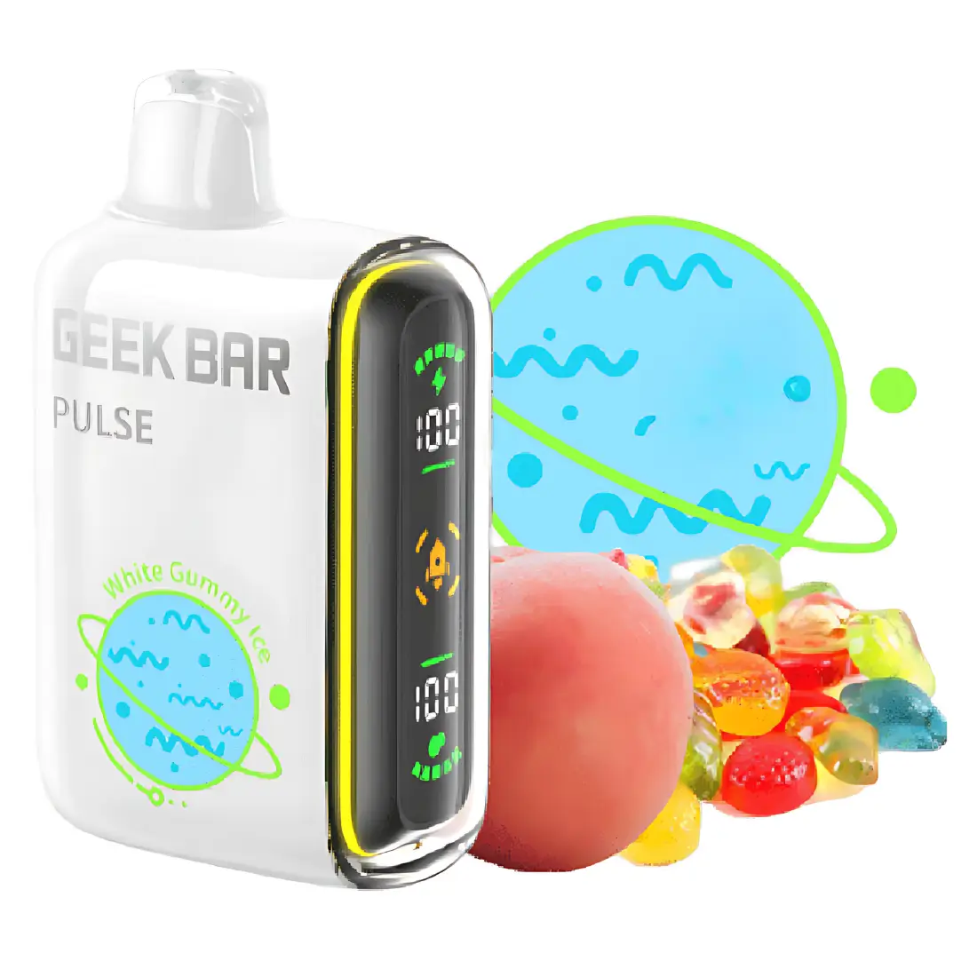 Geek-Bar-Pulse-White-Gummy-Ice White Gummy Ice – Geek Bar Pulse Disposable Vape