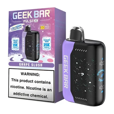 Grape Slush – Geek Bar Pulse X Disposable Vape 5 Grape Slush Geek Bar Pulse X 25K disposable vape device