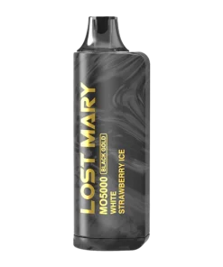 White Strawberry Ice Lost Mary – MO5000 Black Gold Edition Disposable Vape