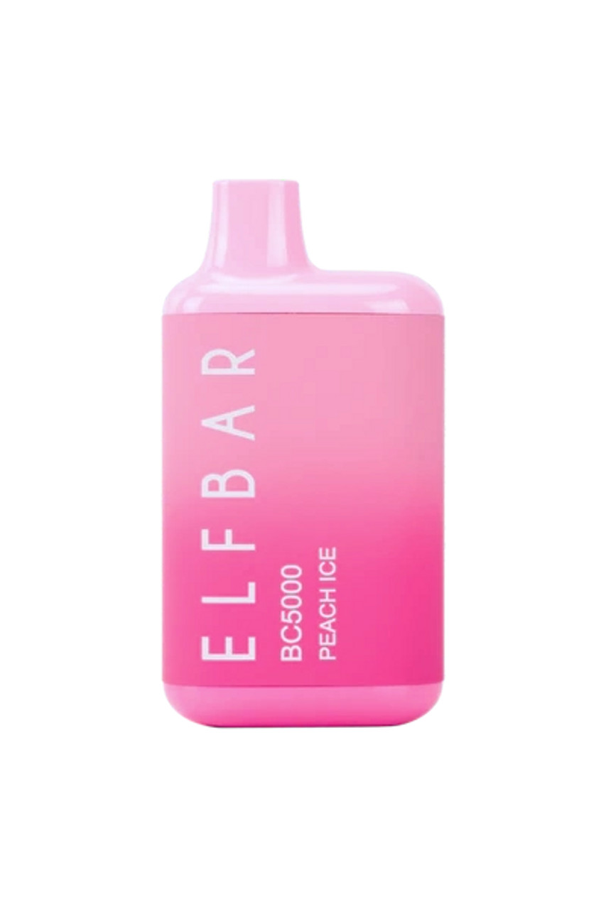 Elf Bar 5000 Disposable Vape - Peach Ice Elf Bar Peach Ice – BC5000 Disposable Vape (5000 Puffs, Rechargeable)