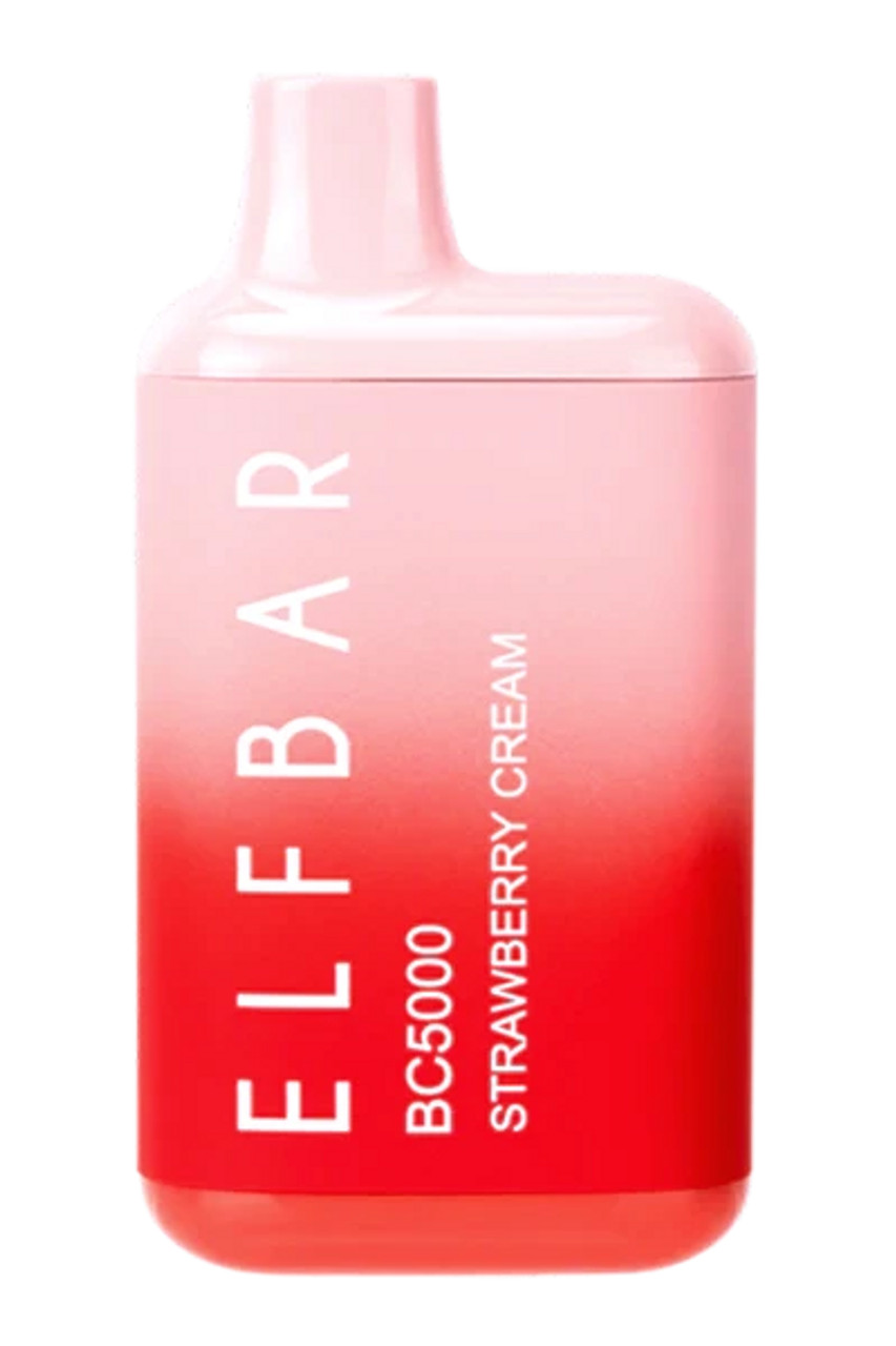 Elf Bar 5000 Disposable Vape - Strawberry Cream Elf Bar Strawberry Cream – BC5000 Disposable Vape