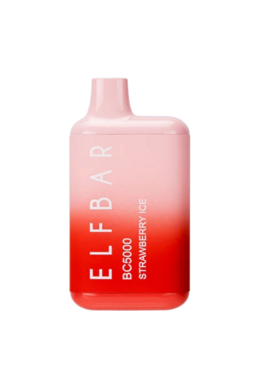 (ELF BAR) EB BC5000 Disposable Vape - 5000 puff - Strawberry ICE Elf Bar Strawberry Ice – BC5000 Disposable Vape