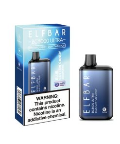 Elf Bar Blue Cotton Candy - ULTRA 5000 Disposable Pod Device