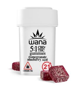 Wana Pomegranate Blueberry Acai Gummies - 5:1 CBD/THC