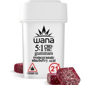 Wana Pomegranate Blueberry Acai Gummies - 5:1 CBD/THC 5 Wana Pomegranate Blueberry Acai Gummies - 5:1 CBD/THC