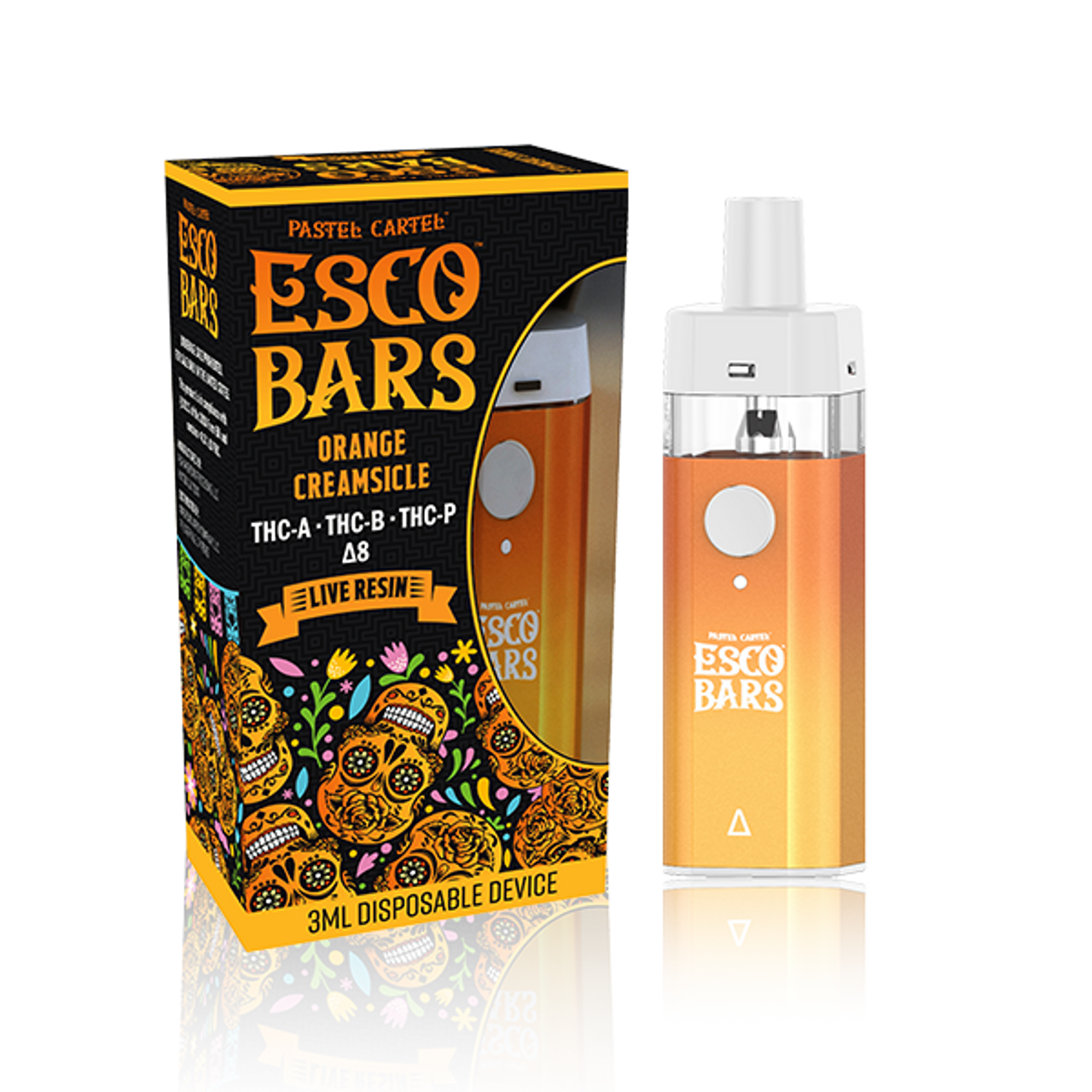 Esco Bars 3 Gram Live Resin Delta-8 Disposable - Orange Creamsicle Esco Bars Delta-8 3g ā Orange Creamsicle (Live Resin Disposable)