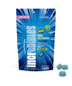 Sour Blue Razzberry Gummies – 100mg THC