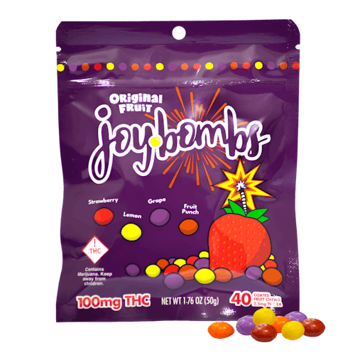 Joy Bombs Fruit Chew 100mg | Native Roots Cannabis joy bombs fruit chew 100mg native roots cannabis