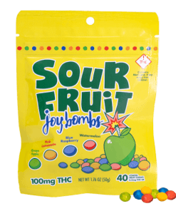 Joy Bombs Sour Fruit Chews 100mg