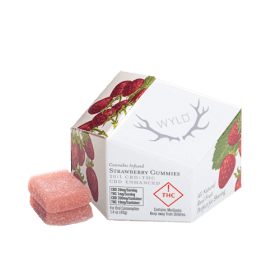 Wyld Strawberry Gummies – 1:20 THC:CBD | 10mg THC + 200mg CBD 5 Wyld Strawberry Gummies – 1:20 THC:CBD | 10mg THC + 200mg CBD