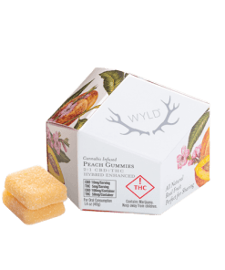 Wyld Peach Gummies – 1:2 THC:CBD | 50mg THC + 100mg CBD