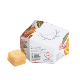 Wyld Peach Gummies – 1:2 THC:CBD | 50mg THC + 100mg CBD 5 Wyld Peach Gummies – 1:2 THC:CBD | 50mg THC + 100mg CBD