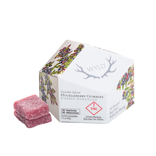 WYLD Hybrid Huckleberry Gummies 100mg | Native Roots Cannabis Wyld Huckleberry Gummies ā Hybrid Infused | 100mg THC